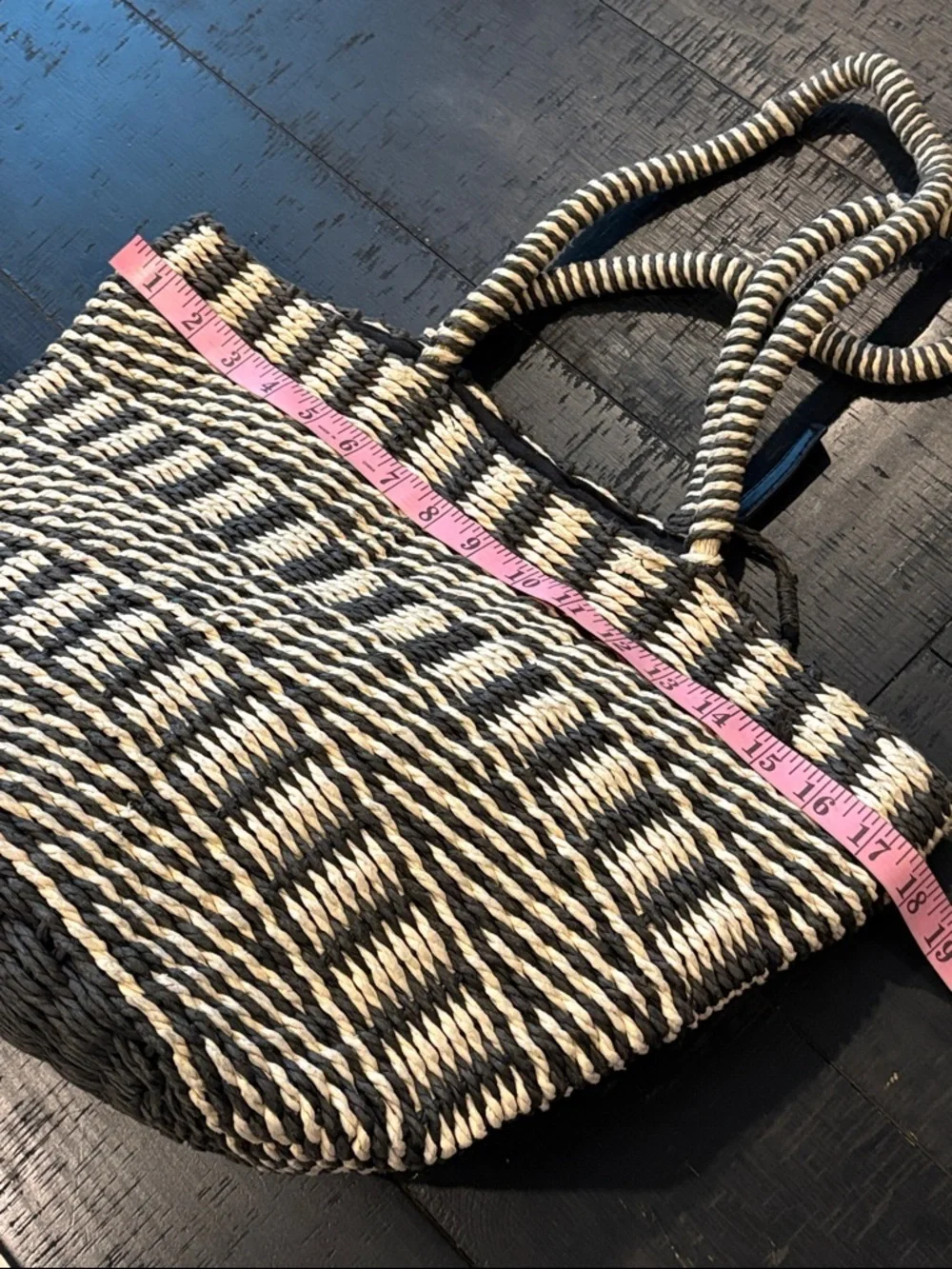 Lucky Brand Woven Boho Beach Bag Tote Tassel Vacation